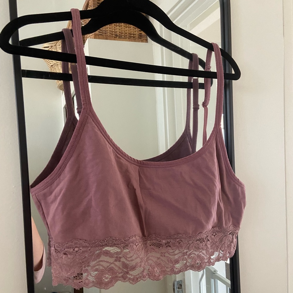 PACT comfy purple bra